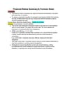 Cover page of Year 12 Business Studies Financial Ratios Summary Sheet