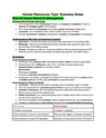 Cover page of Year 12 Business Studies Human Resources Notes