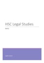 Cover page of HSC Legal Studies Notes (Crime and Human Rights)