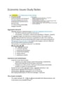 Cover page of HIGH BAND 6 // TOPIC 3 STUDY NOTES: ECONOMIC ISSUES