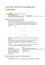 Cover page of HIGH BAND 6 // TOPIC 4 STUDY NOTES: ECONOMIC POLICIES AND MANAGEMENT