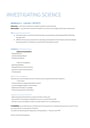 Cover page of Investigating Science - Preliminary Notes (Mod 2)
