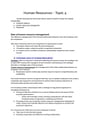 Cover page of Human Resources - Business Band 6 Year 12 HSC full syllabus notes