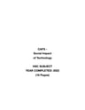 Cover page of Community and Family Studies - Social Impact of Technology