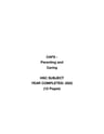 Cover page of Community and Family Studies - Parenting and Caring