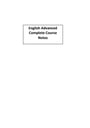 Cover page of ENGLISH ADVANCED COMPLETE COURSE NOTES (BAND 6)