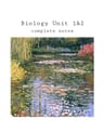 Cover page of Biology Units 1 and 2 QCE Notes 