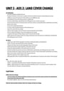 Cover page of VCE Geography - Unit 3 Land Cover Change - 40+ study score