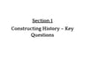 Cover page of Section 1 - History Extension - Constructing History - 49/50 HSC Mark