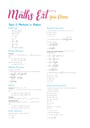 Cover page of PRELIM MATH EXTENSION 1 FORMULA SHEET