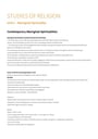 Cover page of Year 12 HSC Studies of Religion 1 Notes