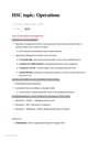 Cover page of Business HSC Topic: Operations Study Notes