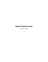 Cover page of Legal Studies 1/2 Full Notes 