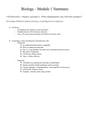 Cover page of Biology summary notes