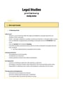 Cover page of LEGAL STUDIES - Preliminary Study Notes - ALL TOPICS