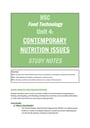 Cover page of BAND 6 HSC FOOD TECHNOLOGY - Contemporary Nutrition Study Notes