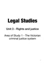 Cover page of Legal Studies **RAW 50** Units 3/4 notes