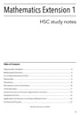 Cover page of Mathematics Extension 1 Notes 