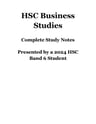 Cover page of Complete Study Notes - Year 12 HSC Business Studies