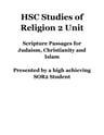 Cover page of HSC SOR2 - Scripture Passages for Judaism, Christianity and Islam