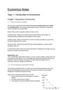 Cover page of Extensive Year 11 Economics Course Notes 