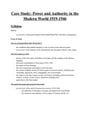 Cover page of HSC Study Notes: Power and Authority in the Modern World Core Study