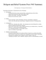 Cover page of Studies of Religion 1 Unit Notes