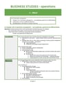 Cover page of BAND 6 BUSINESS STUDIES OPERATIONS NOTES HSC YEAR 12