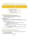 Cover page of BAND 6 BUSINESS STUDIES HUMAN RESOURCE (HR) NOTES HSC YEAR 12