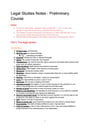 Cover page of B6 LEGAL STUDIES YEAR 11 COMPLETE NOTES HSC PRELIMINARY COURSE