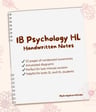 Cover page of IB Psychology HL Handwritten Notes | Exam Cheat Sheet