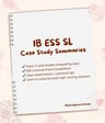 Cover page of IB ESS SSL Case Study Summaries | Paper 2 Help + Command Term Breakdown