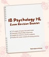 Cover page of IB Psychology HL Exam Revision Booklet | Exemplar SAQ &amp; ERQ responses