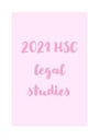 Cover page of Band 6 HSC Legal Studies Whole Course Summary, Evidence and Essays