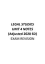 Cover page of VCE Unit 4 Legal Studies Summary Notes 2020