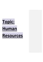 Cover page of Human Resource Topic Notes