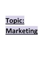 Cover page of Marketing Topic Notes