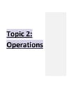 Cover page of Operations Topic Notes