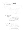 Cover page of Algebra _ Roots of the quadratic equation