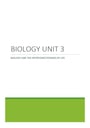 Cover page of QCAA Biology Unit 3 Compiled Notes 2021