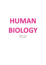 Cover page of HUMAN BIOLOGY UNIT 3 & 4 NOTES - HD STUDENT 90% AVERAGE